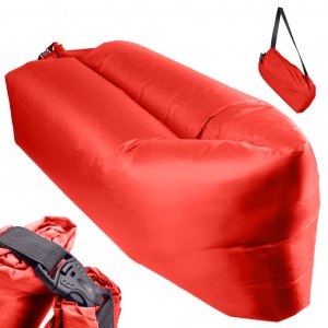 Samonafukovací lehátko Lazy Bag - červené 230cm x 70cm