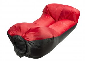Samonafukovací lehátko Lazy Bag Sofa  - černo - červené 200 x 70 cm