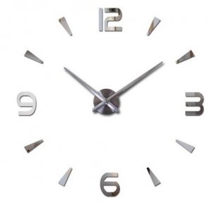 Velké nástěnné hodiny 80 - 120 cm stříbrné