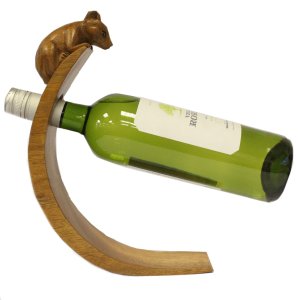 Dřevěný stojan na víno - Mouse