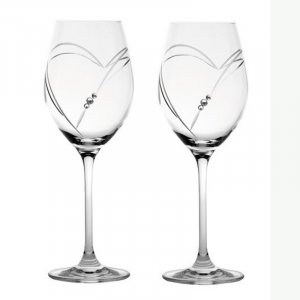 Swarovski sklenice na víno srdce 360 ml