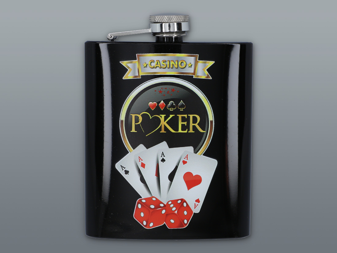 Placatka nerezová POKER 210 ml