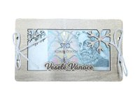 Vánoční dřevěná obálka na peníze – Veselé Vánoce