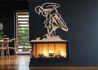 Dřevěný obraz na stěnu – Motokrosový skok