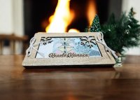 Vánoční dřevěná obálka na peníze – Veselé Vánoce