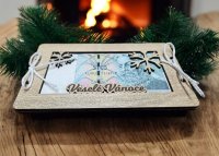 Vánoční dřevěná obálka na peníze – Veselé Vánoce