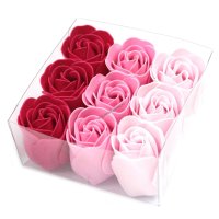 Sada 9 Mydlových Květů - Růžové Růže