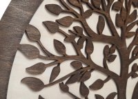 Dřevěný strom života Premium – dvouvrstvé provedení (ořech + přírodní dřevo)