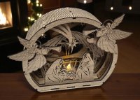 Exkluzivní dřevěný betlém s anděly