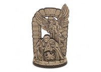 Dřevěný vánoční betlém – Vyřezaná Svatá rodina