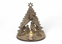 Dřevěný vánoční betlém – Vyřezaná Svatá rodina