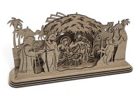 Dřevěný betlém se stříškou