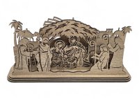 Dřevěný betlém se stříškou