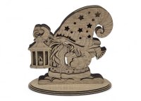 Dřevěný vánoční skřítek s lampášem