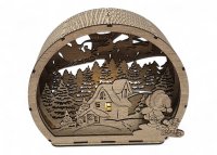 Dřevěná zimní vesnička