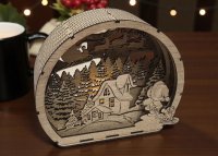 Dřevěná zimní vesnička