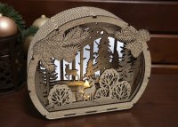 Dřevěná zimní krajina