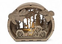 Dřevěná zimní krajina