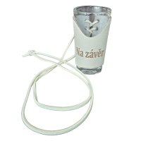 Skleněný panák s koženým obalem – Na závěr