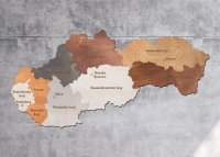 Dřevěná mapa Slovenska – Kraje od 50 cm