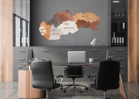 Dřevěná mapa Slovenska – Kraje od 50 cm