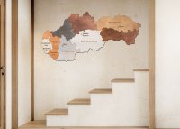 Dřevěná mapa Slovenska – Kraje od 50 cm