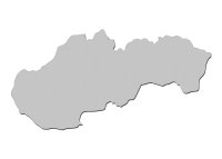 Minimalistická dřevěná mapa Slovenska