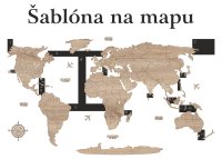 Dřevěná mapa světa se státními hranicemi
