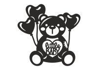 Dřevěný obrázek do dětského pokoje – Medvídek Little Baby