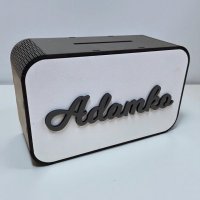 Dřevěná 3D pokladnička se jménem nebo nápisem