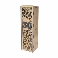 Dřevěná krabička na víno - 3D číslo k narozeninám