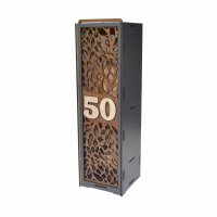 Dřevěná krabička na víno - 3D číslo k narozeninám
