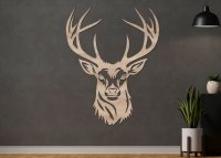 Dřevěný obraz – Hlava jelena