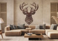 Dřevěný obraz – Ornamentální hlava jelena