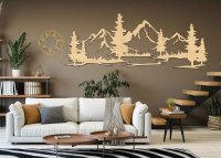 Dřevěný obraz - Hory