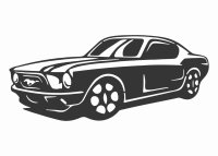Dřevěný obraz na stěnu - Mustang