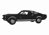 Dřevěný obraz na stěnu - Mustang