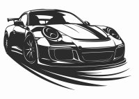 Dřevěný obraz na zeď – Porsche