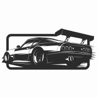Dřevěný obraz na stěnu - Závodní auto