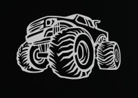 Dřevěný obraz na stěnu – Monster Truck Off-road