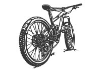 Dřevěný obraz - Horské kolo v pohybu