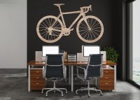 Dřevěný obraz - silniční kolo na zeď