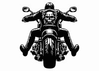 Dřevěný obraz na zeď - Motorkář