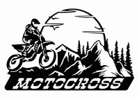 Dřevěný obraz na zeď - MOTOCROSS