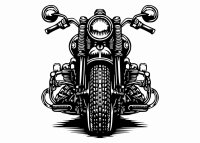 Dřevěný obraz na zeď – Harley Davidson