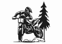 Dřevěný obraz na zeď – MotoCross obraz