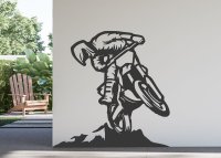 Dřevěný obraz na stěnu – Motokrosový skok