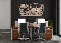 Dřevěný obraz na stěnu – Domíchávač betonu (Míchačka)