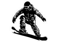 Dřevěný obraz – Skok na snowboardu