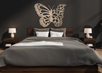 Dřevěný obraz – Motýl s květinami